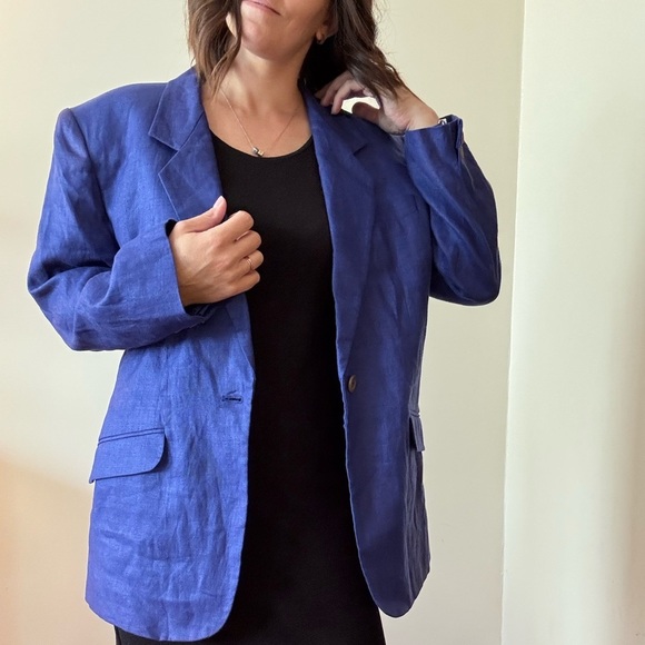 vintage Liz Claiborne 100% linen blazer - size 12 - Picture 6 of 6